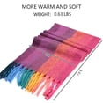 thumbnail image 5 of WAMSOFT Winter Scarf for Women Chunky Thick Cold Weather Shawl Rainbow Soft Warm Long Skiing Working Scarf Gift, Bubble Gum Pink, 5 of 5
