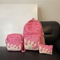 thumbnail image 2 of Ticikt 3 In 1 Ice Cream Print Backpack Set, Large Capacity Casual Daypack with Crossbody Bag and Pencil Pouch, 2 of 5