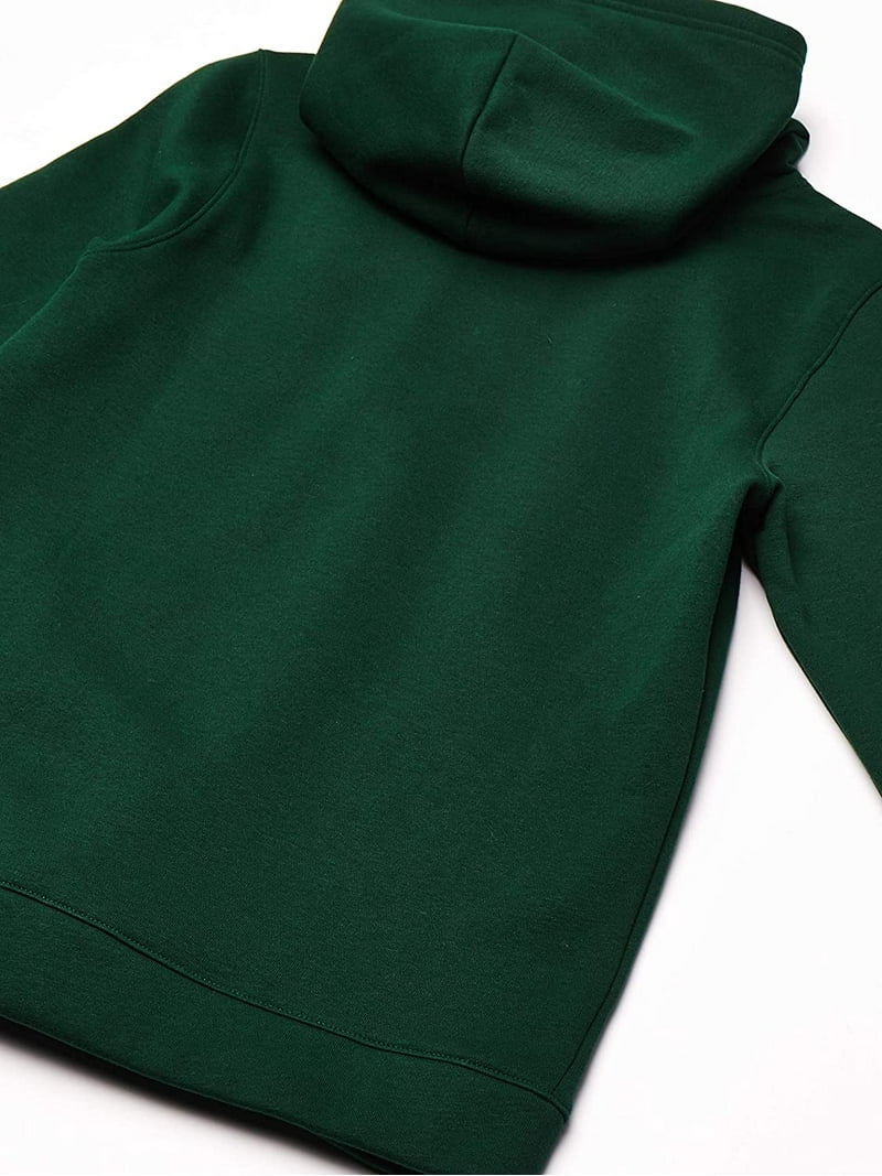 Under Armour Boys Hustle Fleece Hoodie, Green/White, Large