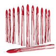 thumbnail image 1 of Juego de 12 velas CANDYAX, 20 cm, con forma de sangre, sin goteo, 1 of 7