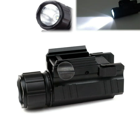 Mini 200 Lumen Tactical Flashlight Strobe Light with Quick Release Picatinny