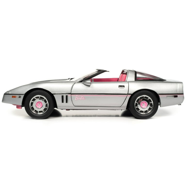 1986 Chevrolet Corvette Convertible Silver Metallic with Pink
