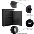 thumbnail image 6 of RONG-3 Bathroom Cabinet with Mirror, Mirrored Wall-Mounted Storage Medicine Cabinet w/Single Door & Adjustable Shelf , Multipurpose Wall Cabinet for Bathroom，Black, 6 of 8
