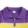 thumbnail image 3 of LEKWK Boys Funnel Neck Sweatshirt Button Placket Tops Long Sleeve Pullover Raglan Sleeve Side Pockets Solid Casual School Outfits, 3 of 4