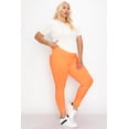 thumbnail image 3 of Women's Plus Size Elastic High Waist Solid Stretch Fitted Leggings, 3 of 4