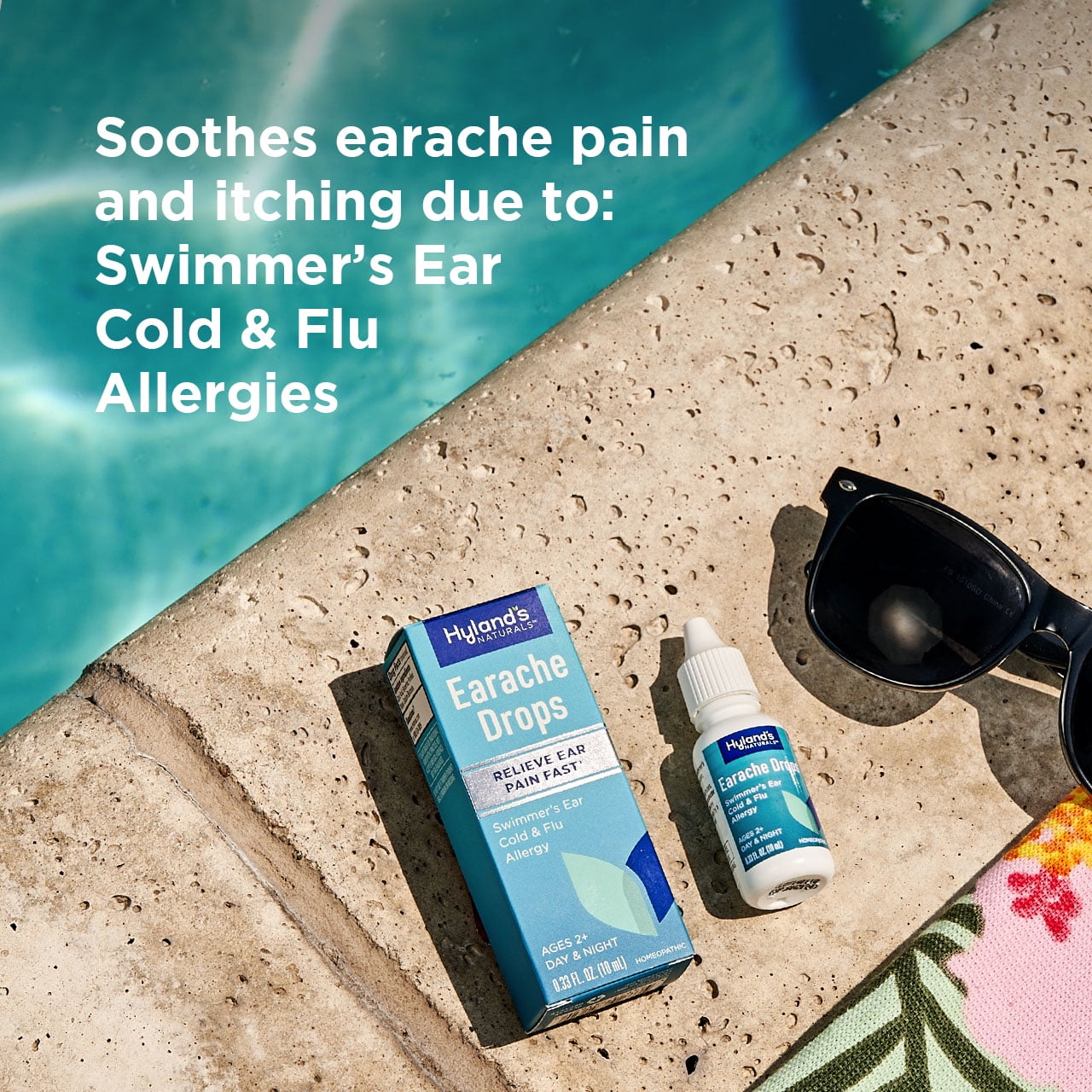Hyland's Earache Drops, Natural Relief of Earaches, Swimmers Ear and Allergies, 0.33 Oz