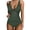 Green, variant on Sexy One Piece Swimsuits for Women High Waist Tummy Control Beach Swimwear Mesh Patchwork Halter Deep V Neck Push up Slimming Bathing Suit(Blue,L)
