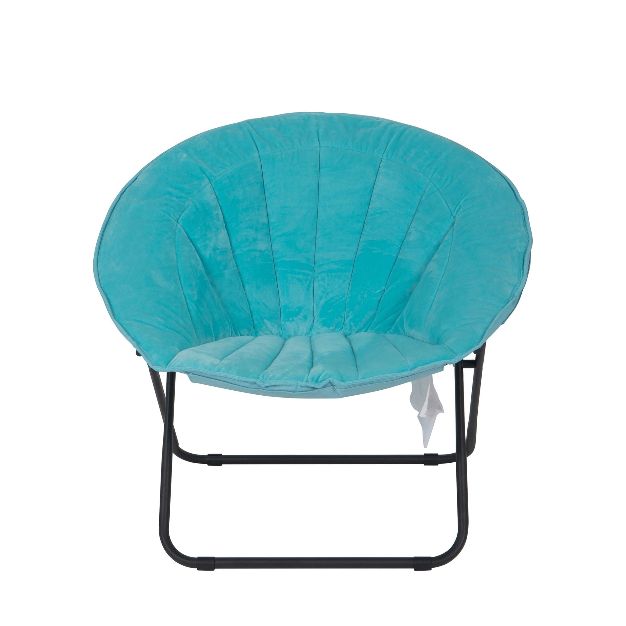 Mainstays Saucer Chair Steel Folding Chair, Blue