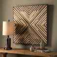 thumbnail image 4 of Uttermost Floyd Contemporary MDF Wood and Fir Wood Wall Art in Brown, 4 of 6