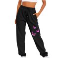 thumbnail image 2 of ICHUANYI Liquidación Mujer Fitness Deporte Relajado Impresión Suelta Cintura Elástica Pantalones Largos ICHUANYI WER202308254335, 2 of 8
