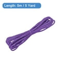 thumbnail image 2 of Uxcell Twisted Cord Trim 5 Yard 0.2 inch 3-Ply Twine Braided Rope Shiny Thread String for Craft Gift Bag Curtain Deep Purple, 2 of 7