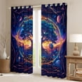 thumbnail image 3 of Feelyou Dreamy Life Tree Black Out Curtains, Outer Space Planet Curtains Pack of 2 (42x63 Each), Western Bohemian Theme Bedroom Curtains, Blackout Curtains Room Decor, 3 of 7