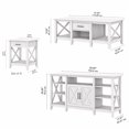 thumbnail image 2 of Key West TV Stand with Coffee and End Tables in Pure White Oak - Engineered Wood, 2 of 8