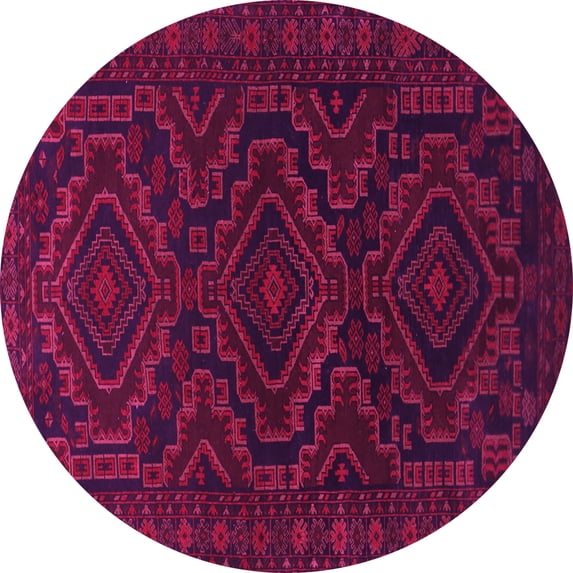 Ahgly Company Indoor Round Persian Pink Traditional Area Rugs, 6' Round