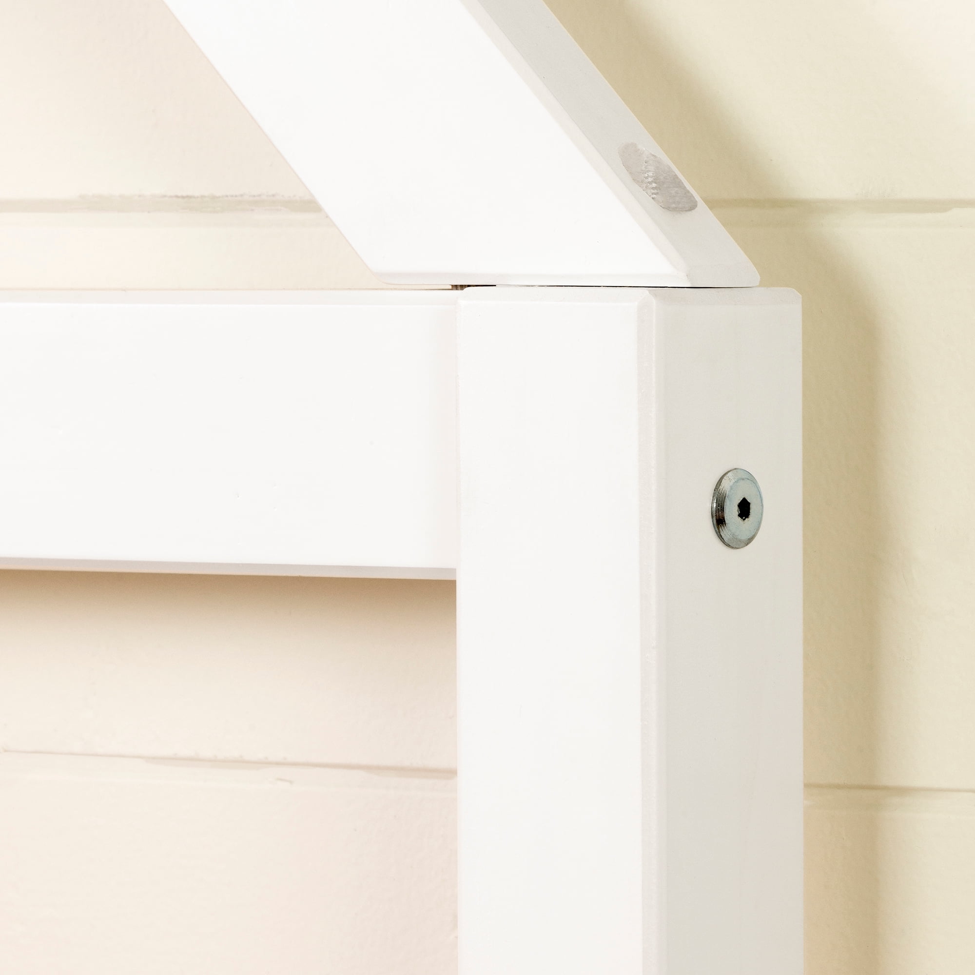 South Shore Sweedi Bed with House Frame Headboard, Pure White