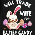 thumbnail image 3 of CafePress - Will Trade Wife For Easter Candy Women's Long Sleeve T Shirt - Women's Long Sleeve Graphic Tee Casual Fit, 3 of 4