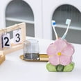 thumbnail image 4 of Gmogad Chinoiserie Ceramic Pen Holder 4.8" Multi-Functional Makeup Brush Pot Cute Flower Design Desk Organizer for Office Home Decor, 4 of 6