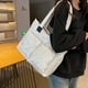 thumbnail image 3 of Bolso de mano acolchado para mujer, lujoso bolso de mano a cuadros, bolso de mano acolchado, ligero, de algodón, para invierno, 3 of 6