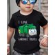 thumbnail image 1 of Camiseta para niño con estampado de camión de basura, "Amo los camiones de basura". Cuello redondo de algodón con diseño divertido. Ropa informal para niños. Diseño divertido. Camisetas cómodas para, 1 of 5