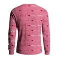 thumbnail image 4 of Fgvctg Valentine's Day Men's Ribbed Sweater Knit Crewneck Sweater Love Heart Print Romantic Pullover Slim Fit Long Sleeve Sweaters Oversized Spring Clothes Light pink 2XL, 4 of 5
