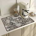 thumbnail image 2 of Coffee Mat 2 pcs 12x19 Inch Coffee Bar Mats Absorbent Non Slip Rubber Coffee Maker Mat for Countertop Coffee Bar Accessories Espresso Coffee Mat Dish Drying Mat Waterproof Heat Resistant, Khaki, 2 of 6