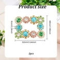thumbnail image 4 of 2Pcs Crystal Rhinestone Shoe Clips Shining Rhinestone Flower Square Shoe Buckle Aquamarine Detachable Pair Shoe Clips Wedding Bridal Shoes High Heel Charms Decoration for Women Girls, 4 of 6