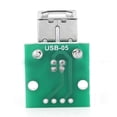 thumbnail image 4 of Durable Standard USB Type B Female Socket, USB Type B To DIP Adapter Board, USB DIP Adapter, For DIY DIY Design Breadboard Design DIY USB Power Supply, 4 of 8