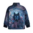 thumbnail image 6 of Xoenoiee Wolf Butterfly Rose Print Girls Half Zip Sweatshirt, Oversized Fleece Pullover Tops, Cute Casual Long Sleeve Fall Winter Clothes for Teen Girls, Size 13-14 Years, 6 of 7