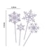 thumbnail image 4 of Fiudx Palitos de Cóctel con Forma de Copo de Nieve, Brochetas Decorativas de Fruta, Adornos para Tartas, Recuerdos de Fiesta de Navidad, Palillos para Bebidas Festivas, Juego de 40 Piezas, Azul Claro, 4 of 7