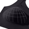 thumbnail image 5 of Bralette for Women JIANLAI Supportive Wireless Push Up Bra Full Coverage No Underwire Seamless Plus Size for Older Women Black, 5 of 6