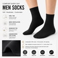 thumbnail image 2 of LWFBDTK Cushion Crew Socks, 6-Pairs, Moisture Wicking, Odor Control, Durable, for Work & Athletic, Size L (9-12.5), Black, 2 of 10