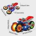 thumbnail image 2 of Deformation Motorcycle with Light and Music,360° Stunt Rotating Deformation Motorcycle,Electric Light and Music Deformation Motorcycle,LED Rechargeable Battery Toys Gift for Birthday Christmas, 2 of 9