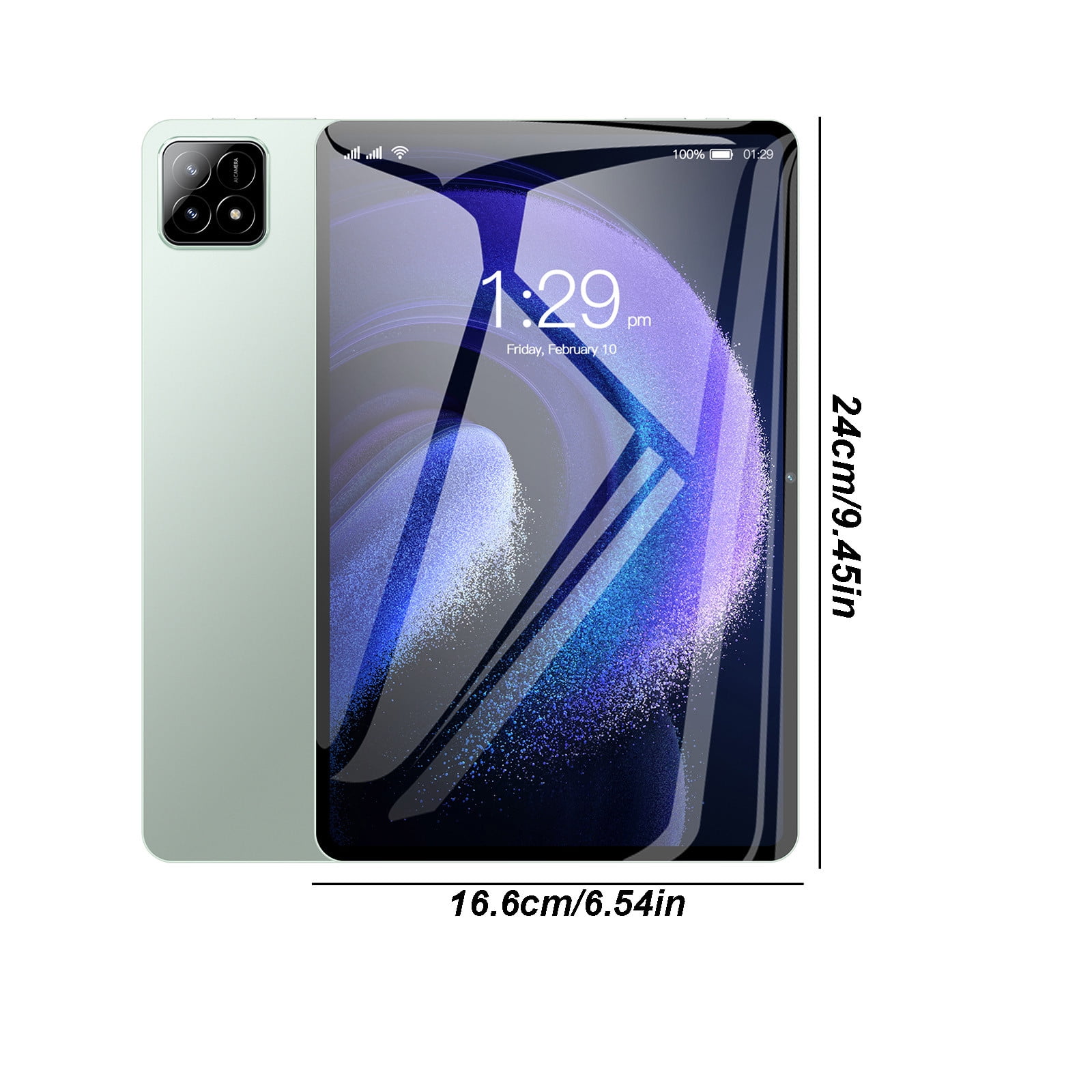 10.1-Inch Android 14 Tablet with Ultra-Thin 2K HD Display, 2GB+32GB, 256GB Expandable, WiFi 7, Bluetooth, Dual SIM, 16MP+32MP Camera, 10000mAh Battery