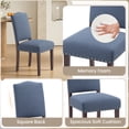 thumbnail image 5 of EOP Upholstered Dining Chair Set of 2, Wood Legs Parsons Chairs with Nailhead Trim Vintage Design for Kitchen Dining Room, Blue, 5 of 9
