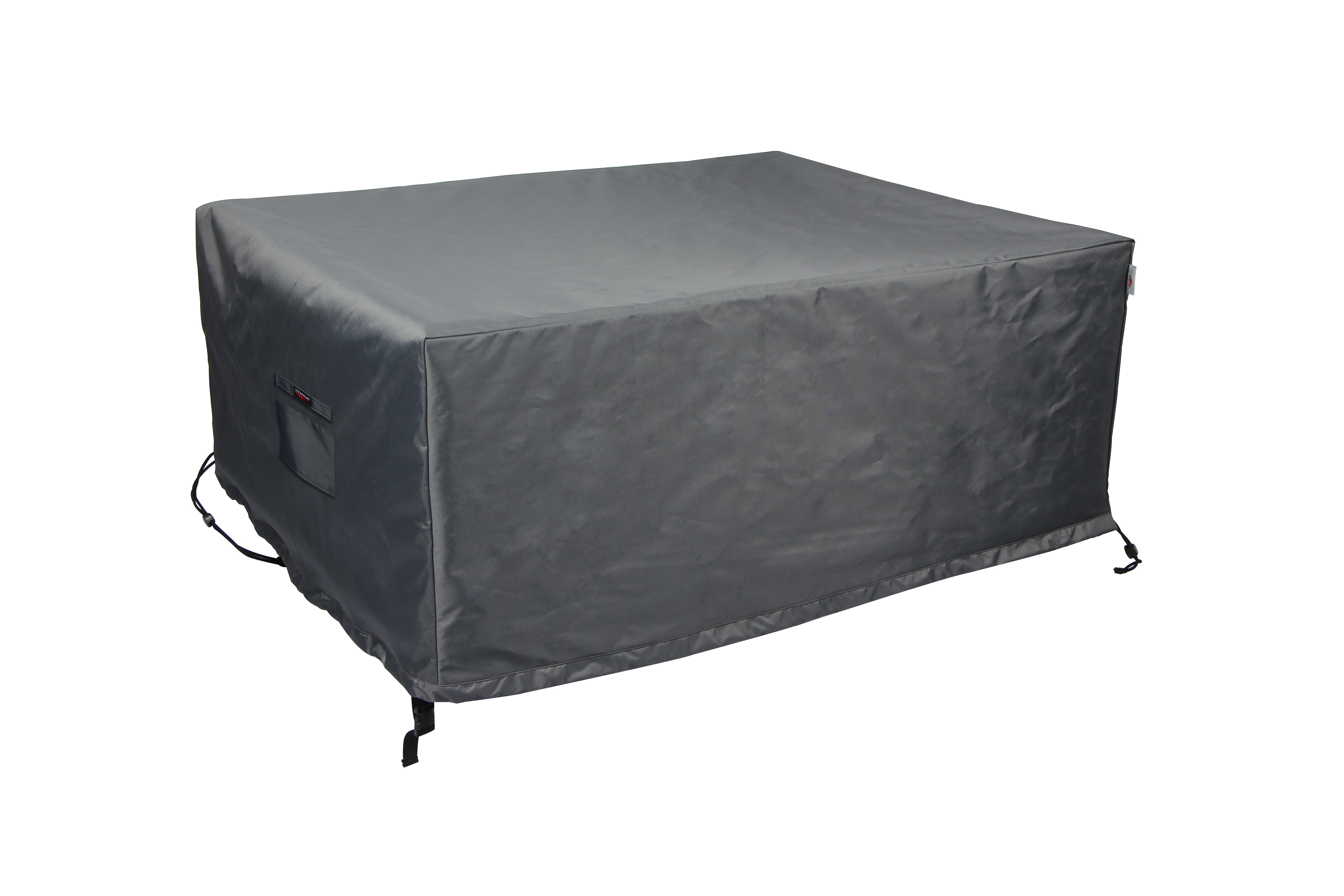 Titanium Shield Outdoor Rectangular Fire Table Cover by Astella