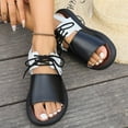 thumbnail image 4 of AXXD Black Sandals Women Dressy Summer Strappy Soft Sole Strap Sandals New Versatile Thick Sole Soft Faced Sandals Mothers Day, 4 of 5