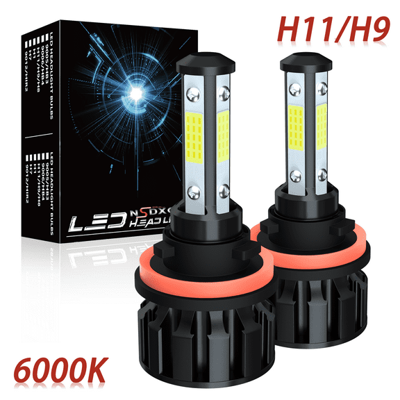 NSDXCT H11/H9 LED Headlight Bulbs For Nissan Rogue 2014 2015 2016 2017 2018 2019 2020 High/Low Beam 6000K Bright White