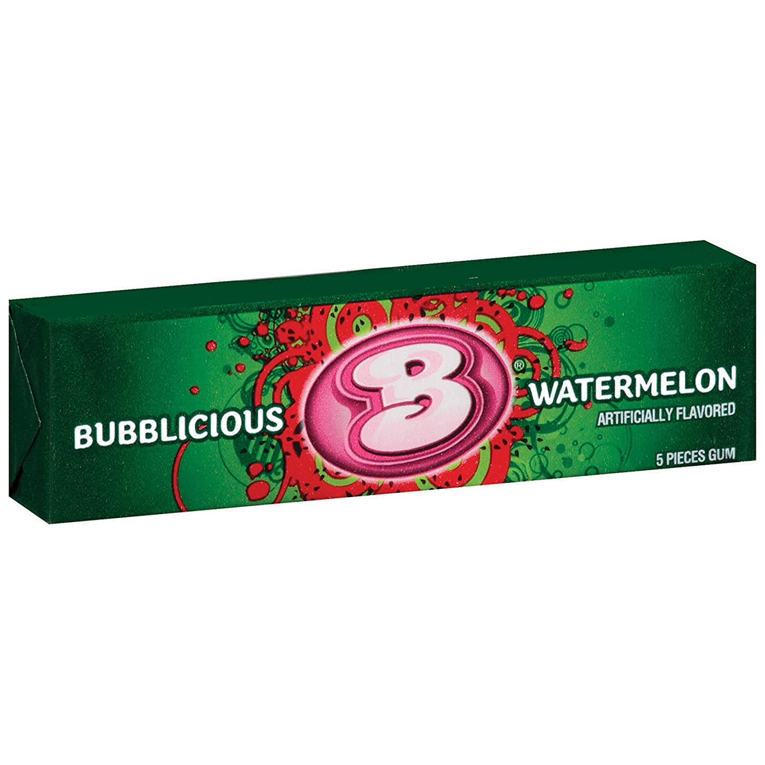 Bubblicious Watermelon Gum, 18 MFF30 Packs of 5 Pieces (90 Total Pieces)