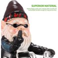 thumbnail image 4 of Gnomo de jardín de motocicleta, 5,25" x 5,25", estatua impermeable, protección solar, decoración de jardín para jardín, decoración de patio, decoración de balcón JM  Cocina, Decoración y Otros, 4 of 5