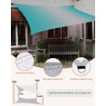 thumbnail image 5 of Sun Shade Sail 6.5x10Ft Turquoise and Grey Gradient Uv Block Sunshade Canopy Outdoor Shade Cover Rectangle Shade Cloth For Patio Garden Yard Deck Pergola, 5 of 6