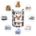 thumbnail image 4 of Daiia Happy Dog Faces Collage Round Laundry Basket with Handles Thickened Waterproof Circular hamper,Dirty Clothes Storage Basket for Bedroom,Bathroom,College Dorm-Small, 4 of 6