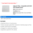thumbnail image 2 of Cabin Air Filter - Compatible with 2020 - 2023 Hyundai Venue 2021 2022, 2 of 2