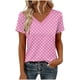 thumbnail image 5 of Camisetas Casuales de las Mujeres Impresas de Manga Corta con Cuello en V Blusa de Moda Cómoda para el Uso Diario Casual, 5 of 5