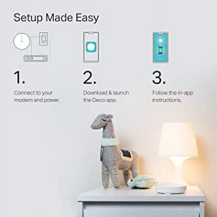 TP-Link Deco Whole Home Mesh WiFi System – Up to 5,500 Sq.ft. Coverage,  WiFi Router/Extender Replacement, Gigabit Ports, Seamless Roaming, Parental