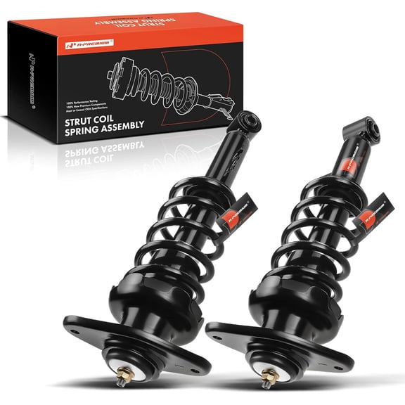 A-Premium Complete Struts Coil Springs Assembly Compatible with Mini Cooper 2002-2008 L4 1.6L Rear Driver and Passenger Side 2-PC Set