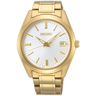 Seiko SWR054P1 Women's Essentials Yellow Gold Case Strap Watch