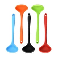 Trianu 5Pcs Silicone Ladles for Cooking Assorted Colors Small Soup Ladle Spoon Heat Resistant Kitchen Ladle Spoons, Cooking and Serving Spoon for Soup Sauce Chili Gravy Canning Pouring