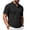 Black, variant on DeHolifer Mens Shirts Solid Color Turndown Collar Short Sleeve Casual Shirts Work Office Travel Outdoor Daily Wear Wine 3XL