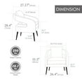 thumbnail image 5 of Modern Upholstered Velvet Open Back Accent Chair Barrel Dining Chair with Metal Legs, Cozy Round Sofa Leisure Lounge Club Armchair for Living Room, 5 of 10