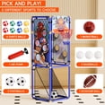 thumbnail image 4 of Bruce&Shark 5-in-1 Multi-Sport Toss Game Set, Play Football, Baseball, Basketball, Soccer, and Darts - Lightweight and Portable, 4 of 9